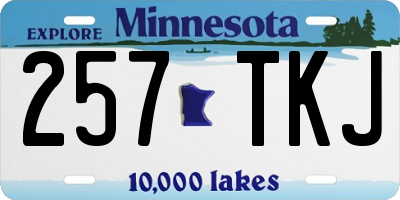 MN license plate 257TKJ
