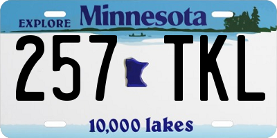 MN license plate 257TKL