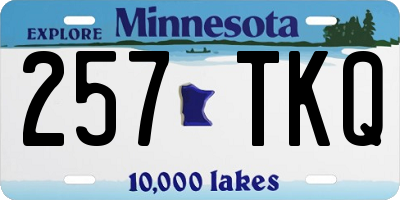 MN license plate 257TKQ