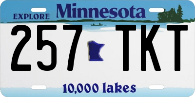 MN license plate 257TKT