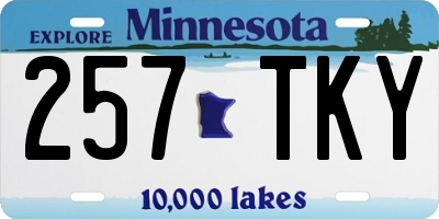 MN license plate 257TKY