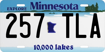 MN license plate 257TLA