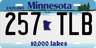 MN license plate 257TLB