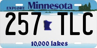 MN license plate 257TLC