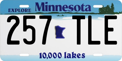 MN license plate 257TLE