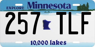 MN license plate 257TLF