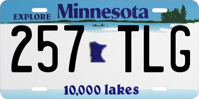 MN license plate 257TLG