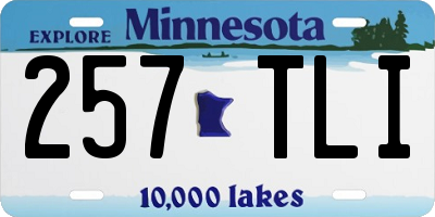 MN license plate 257TLI