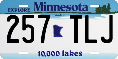 MN license plate 257TLJ