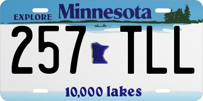 MN license plate 257TLL