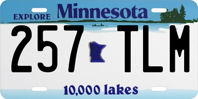 MN license plate 257TLM