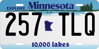 MN license plate 257TLQ