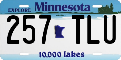 MN license plate 257TLU