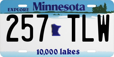 MN license plate 257TLW