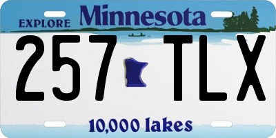 MN license plate 257TLX