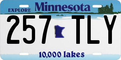 MN license plate 257TLY