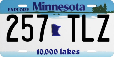 MN license plate 257TLZ