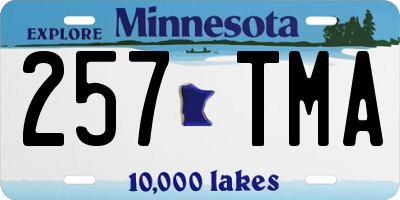 MN license plate 257TMA