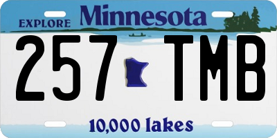 MN license plate 257TMB