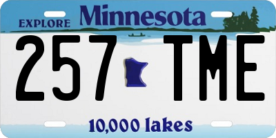 MN license plate 257TME