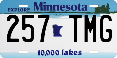 MN license plate 257TMG