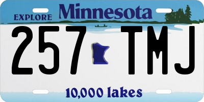 MN license plate 257TMJ
