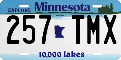 MN license plate 257TMX