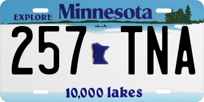 MN license plate 257TNA