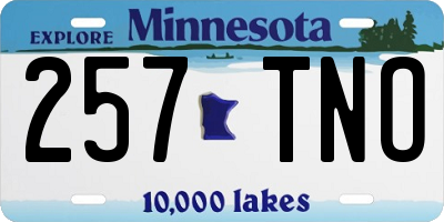 MN license plate 257TNO