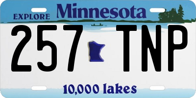 MN license plate 257TNP