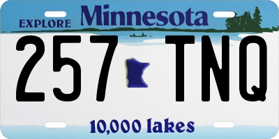 MN license plate 257TNQ