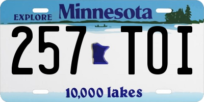 MN license plate 257TOI