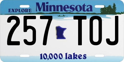 MN license plate 257TOJ