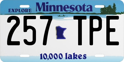 MN license plate 257TPE