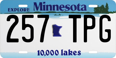 MN license plate 257TPG