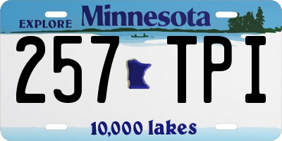 MN license plate 257TPI