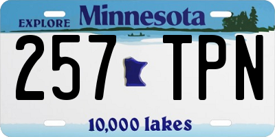 MN license plate 257TPN