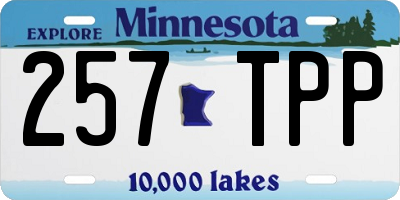 MN license plate 257TPP