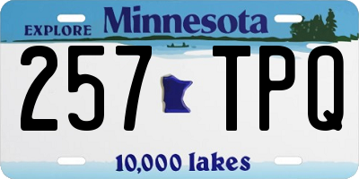 MN license plate 257TPQ