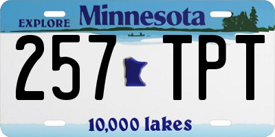 MN license plate 257TPT