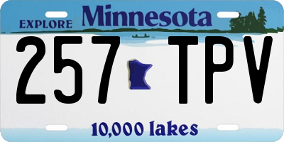 MN license plate 257TPV