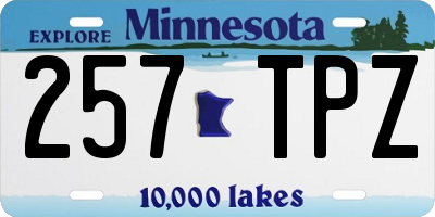 MN license plate 257TPZ