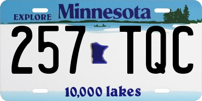 MN license plate 257TQC