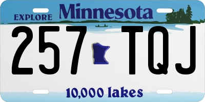 MN license plate 257TQJ