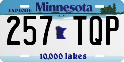 MN license plate 257TQP