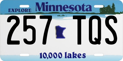 MN license plate 257TQS