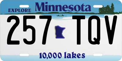 MN license plate 257TQV