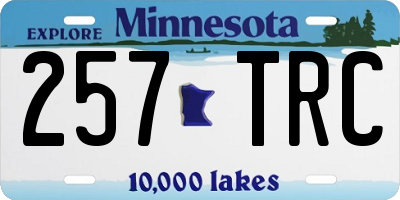 MN license plate 257TRC