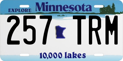 MN license plate 257TRM