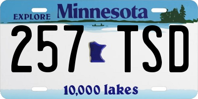 MN license plate 257TSD